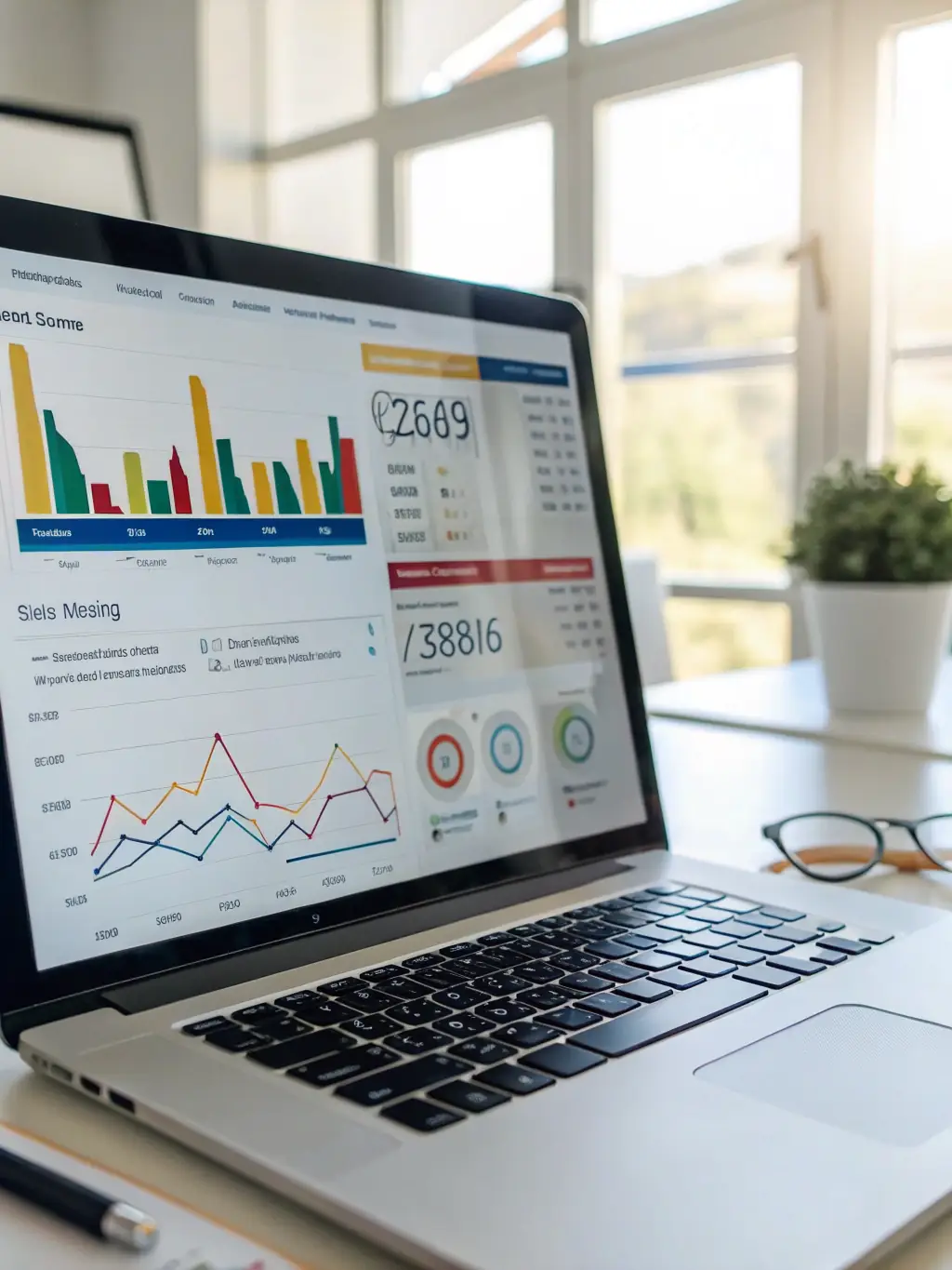 A dashboard displaying analytics and metrics related to WhatsApp marketing campaigns, such as message open rates and click-through rates.